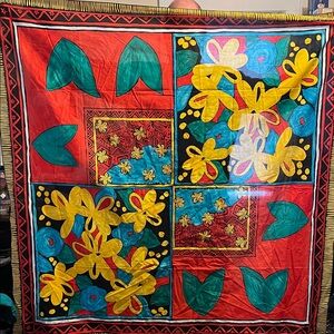 Gideon Oberson Colorful Floral Patterned Scarf